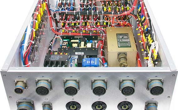 A photo of power conversion and conditioning components consolidated into one PDU enclosure.