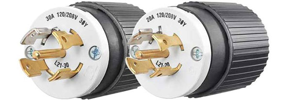 NEMA plugs used for various 120/208v three phase rated PDUs.