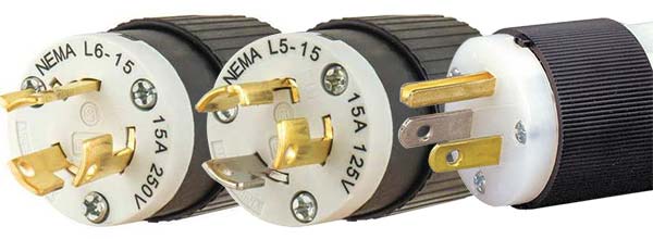 NEMA plugs used for various 15 amp capacity PDUs.