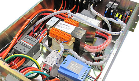 A photo of power conversion and conditioning components consolidated into one PDU enclosure.