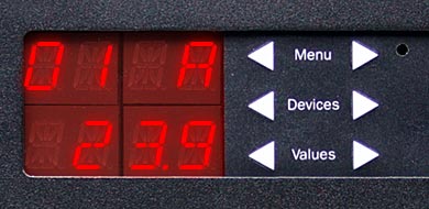 Product examples from the line of Optima 829 and 839 standard smart PDUs.